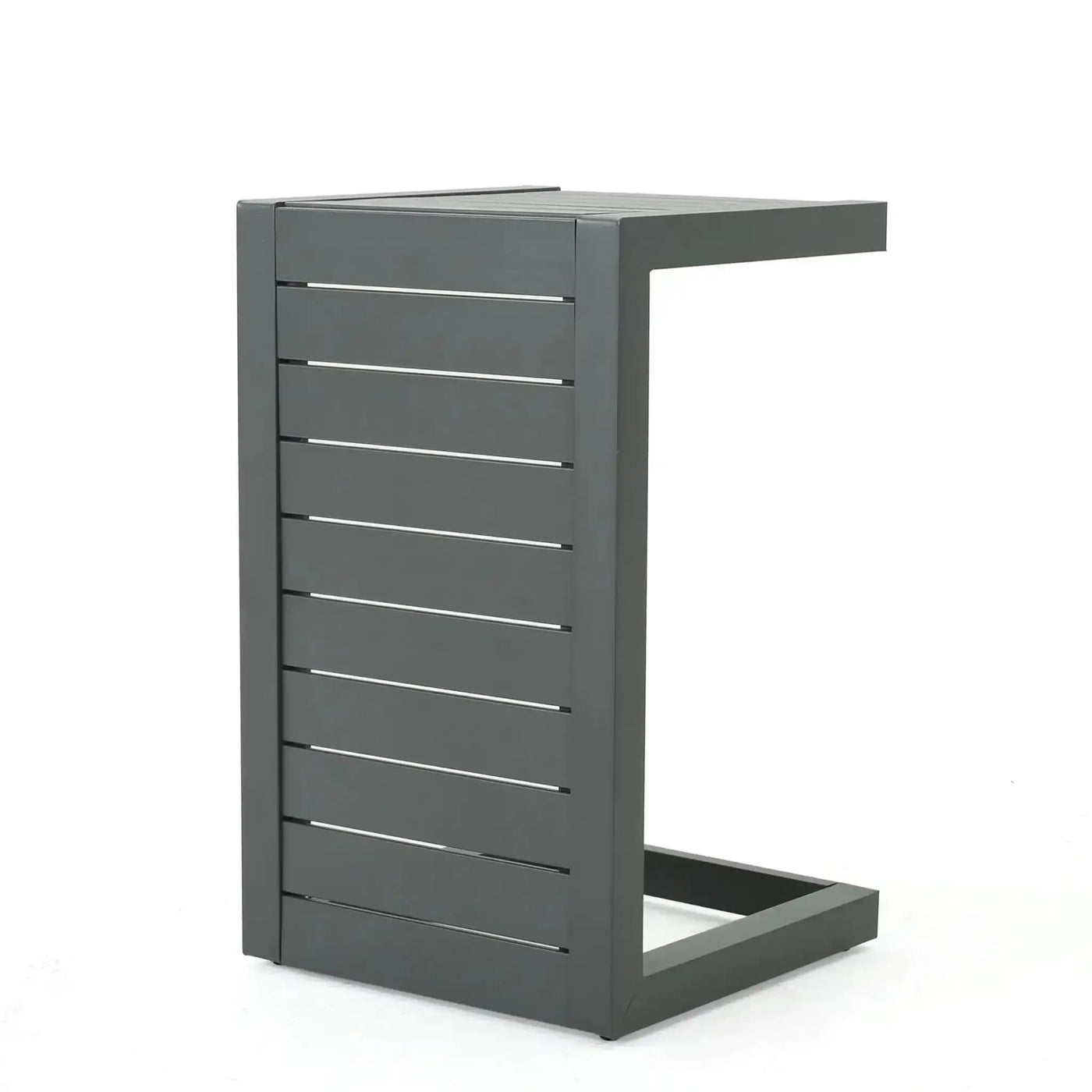 Aluminum Outdoor C-Shaped Side Table for Patio by HouseOfZazla