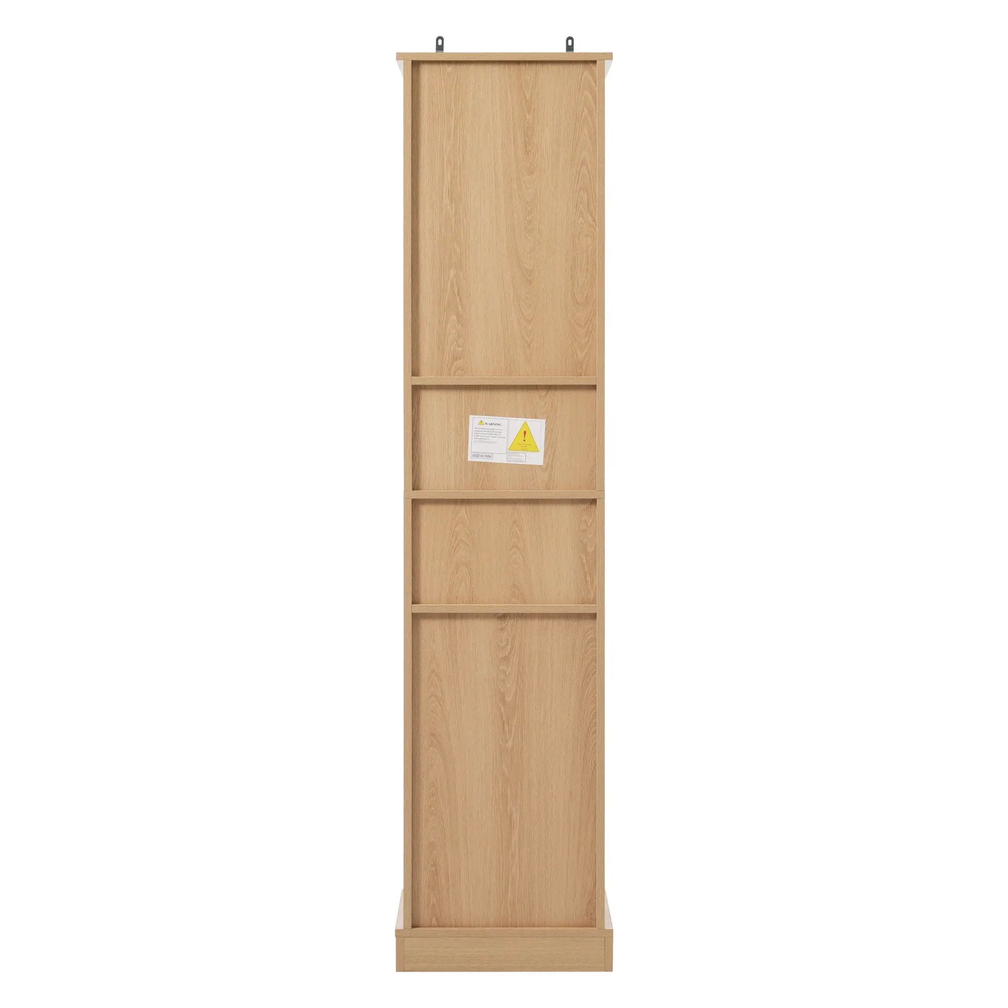 Tall Bathroom Cabinet With 1 Door, 3 Drawers, Open Storage - Wood by HouseOfZazla