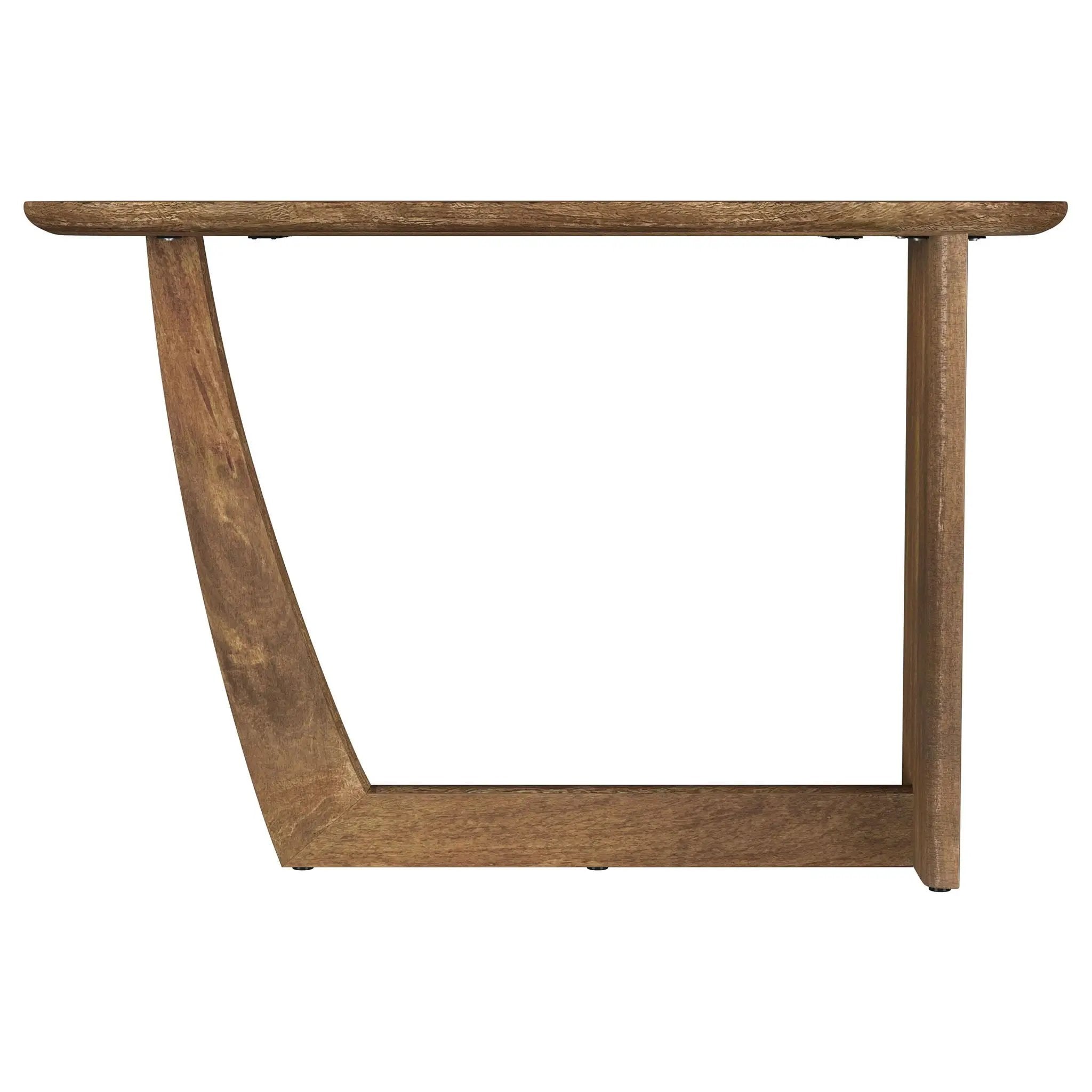 Fletcher Oval Solid Mango Wood Entryway Console Table Brown by Unique Piece Furniture