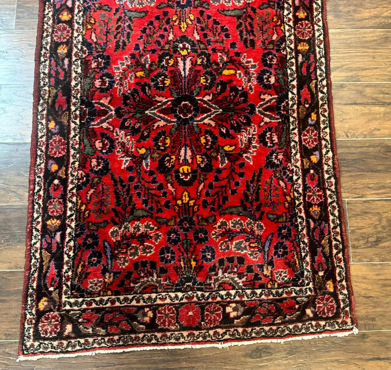 Persian Rug 3x5, Red Tribal Rug, Semi Antique, Wool Rug 3 x 5, Persian Hamadan Rug by Jewel Rugs