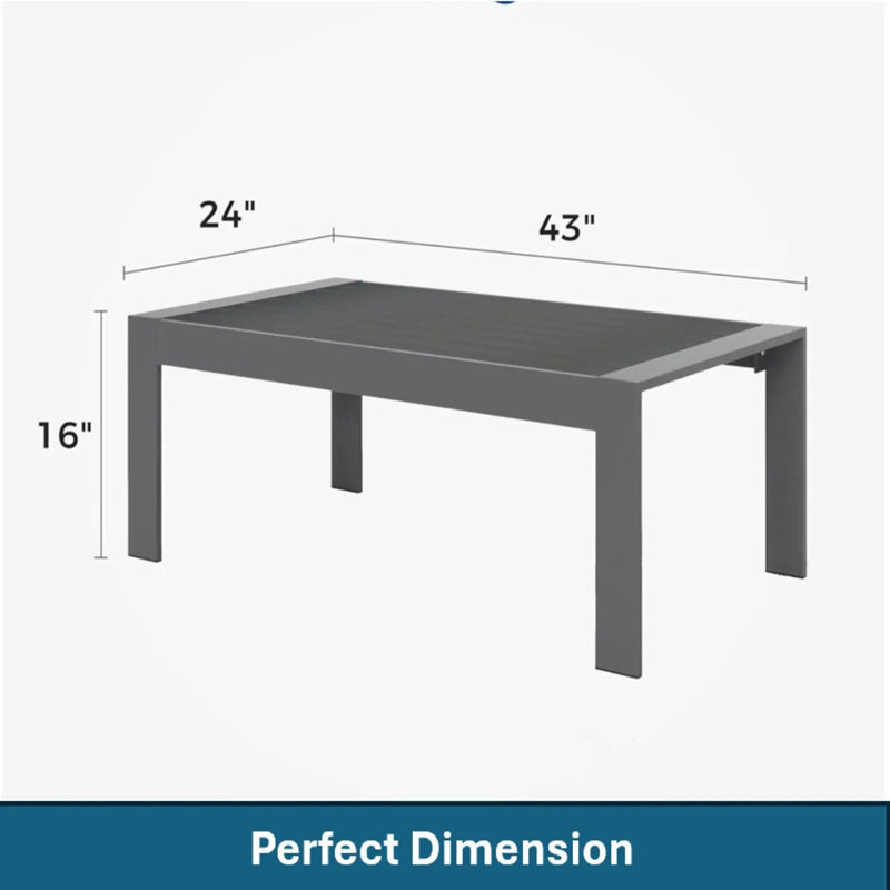 Modern Rectangle Outdoor Coffee Table by HouseOfZazla