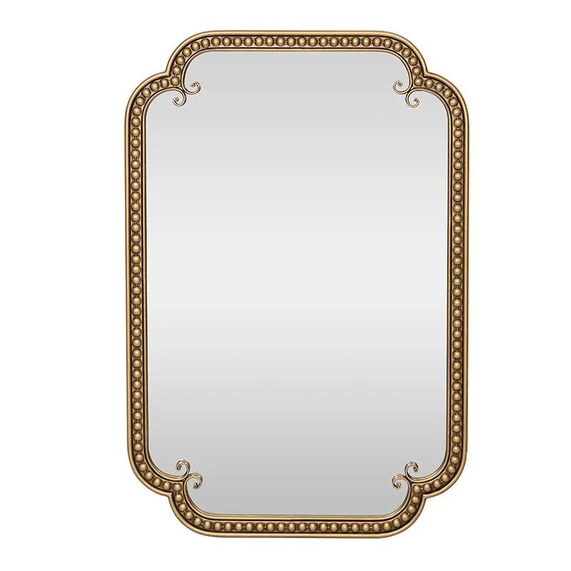 Gold Irregular Beaded Metal Framed Wall Mirror - Large by HouseOfZazla