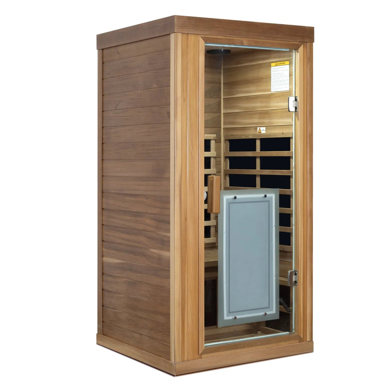 One person Far infrared red cedar standard indoor sauna room (Front & Rear & Left & Right) by HouseOfZazla