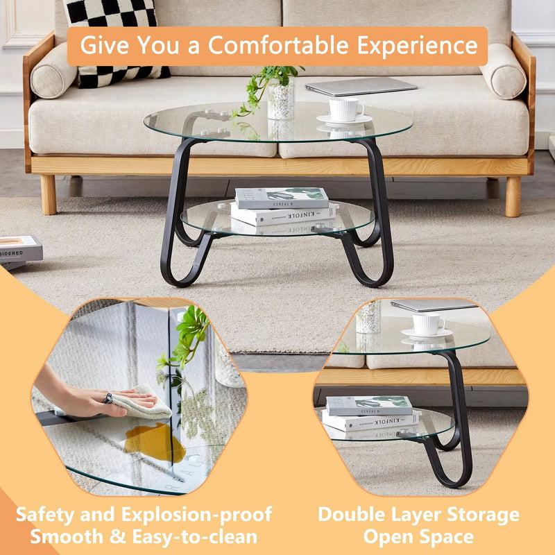 Double Layer Coffee Table by Unique Piece Furniture