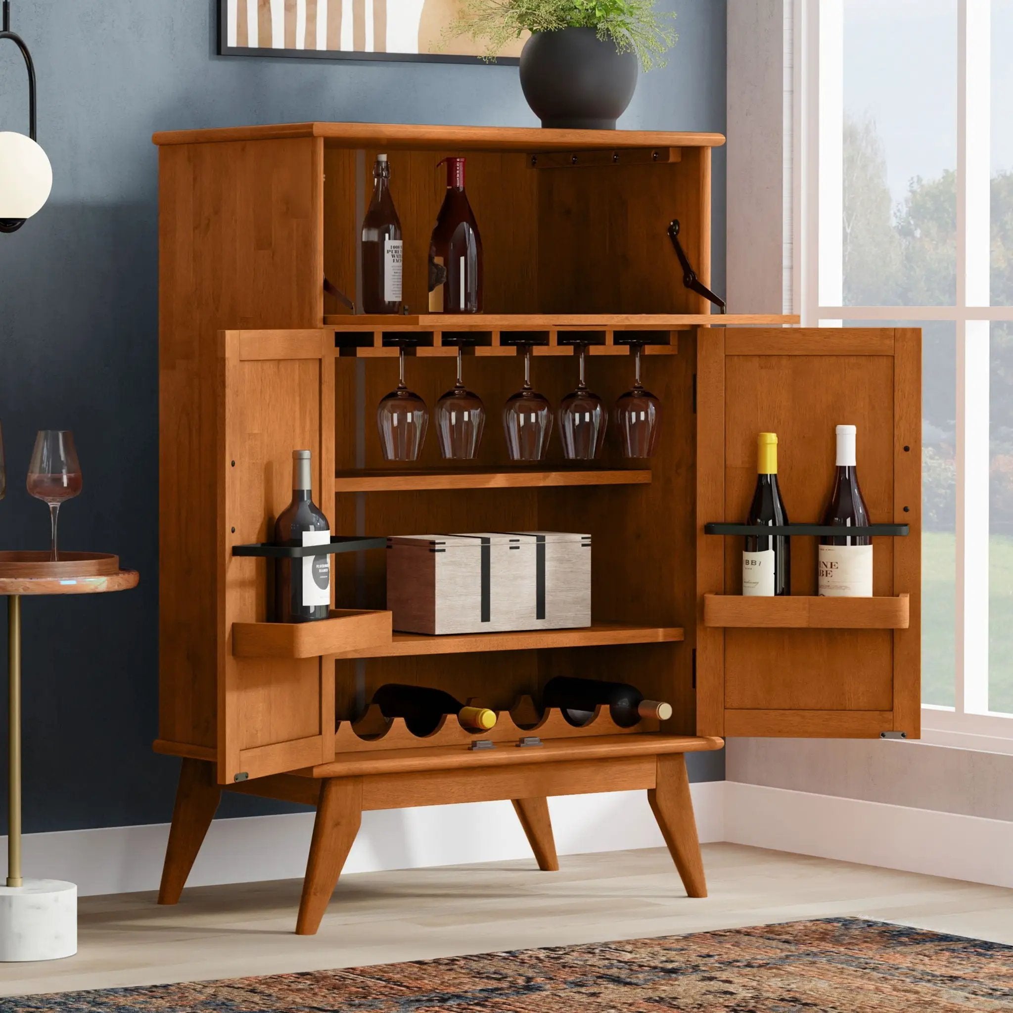 Draper - Mid Century Bar Cabinet by HouseOfZazla