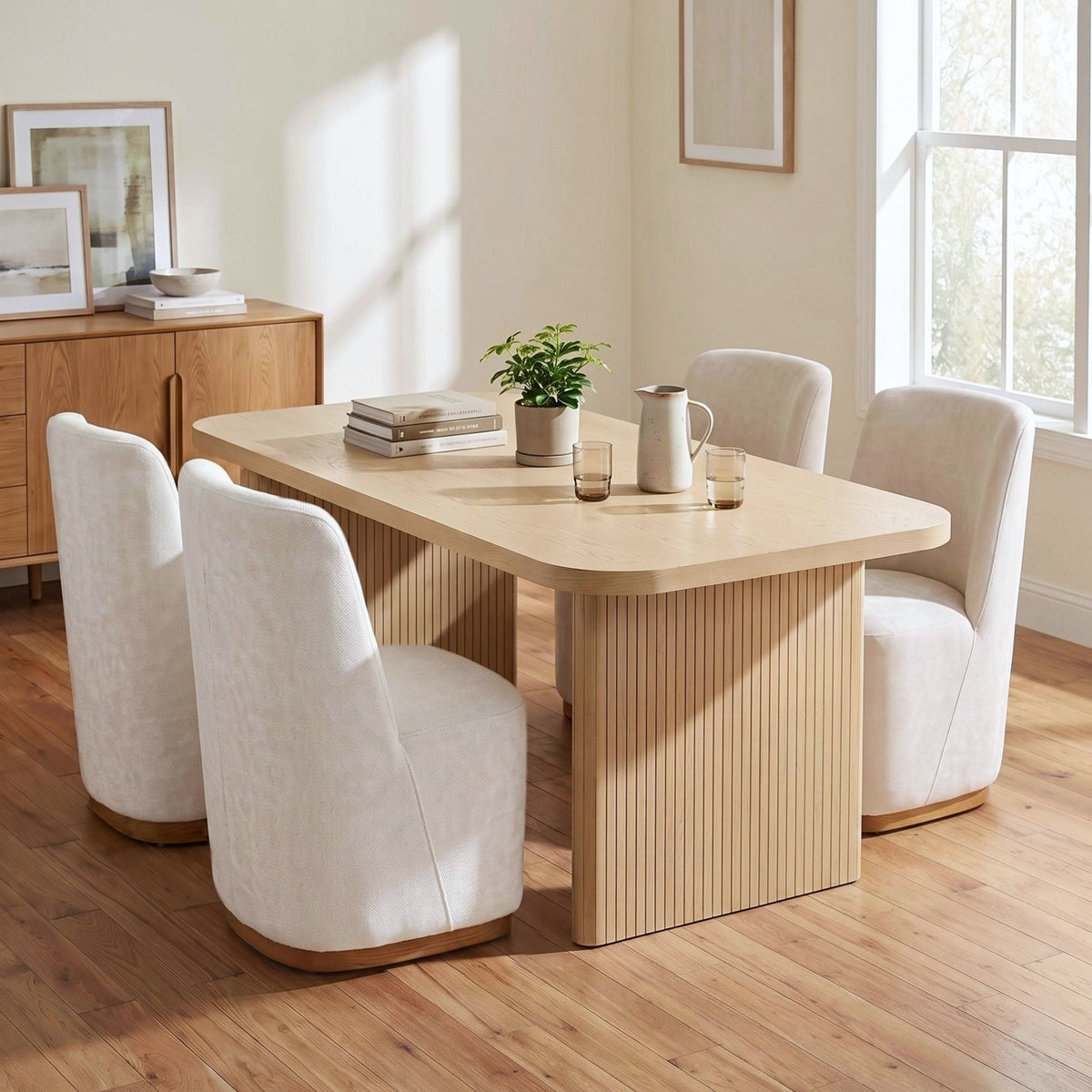 68.75" Wood Dining Table Set with 4 Chairs, photo 4 of 10