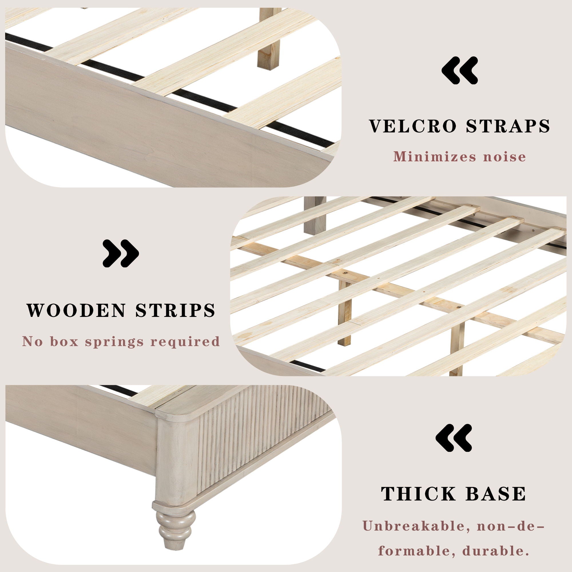 Platform Bed Frame & Tall Headboard by HouseOfZazla
