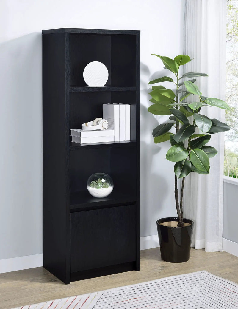 Winfield 3-shelf Media Tower Entertainment Pier Black by Unique Piece Furniture
