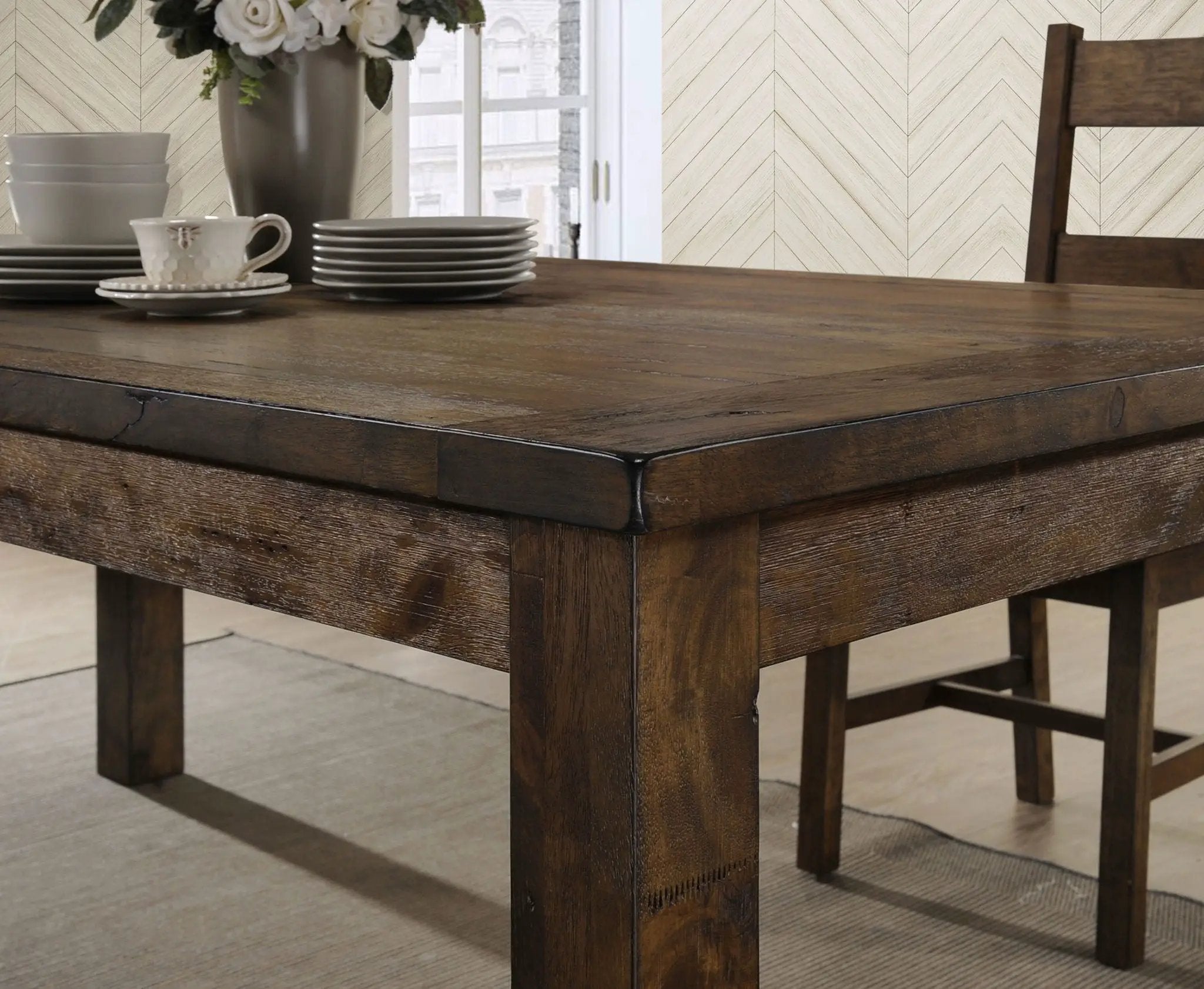 Coleman 7-piece Rectangular Dining Set Rustic Golden Brown by Unique Piece Furniture