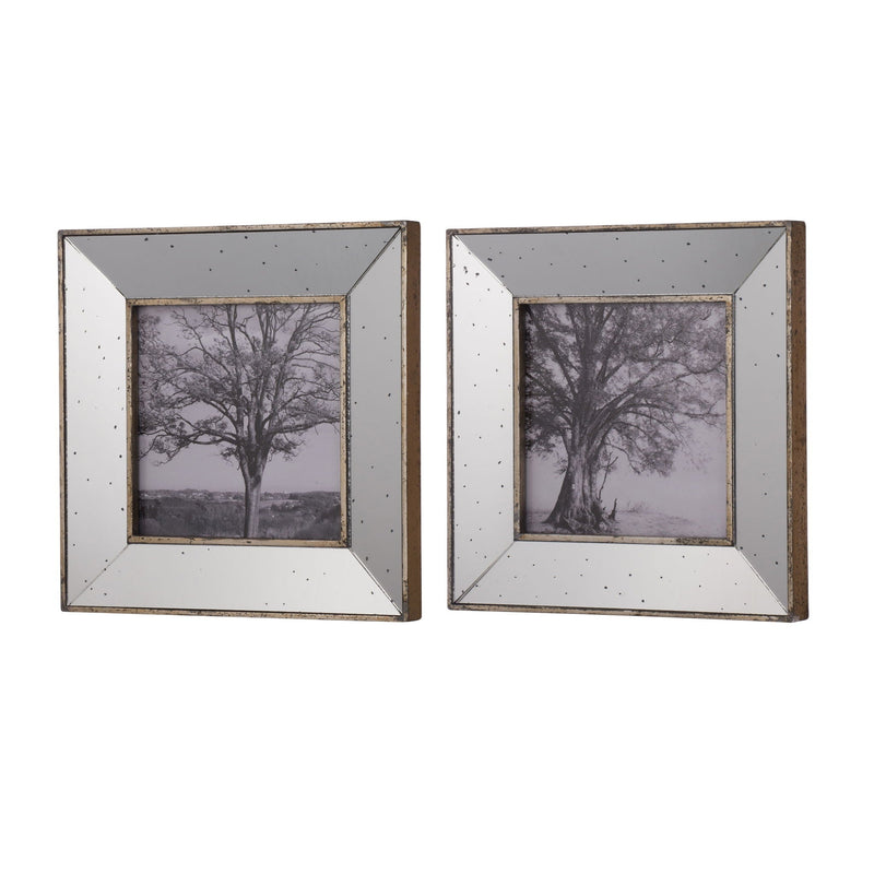 Vintage Reflective Picture Frames with Mirrored Surface - Silver, photo 3 of 5