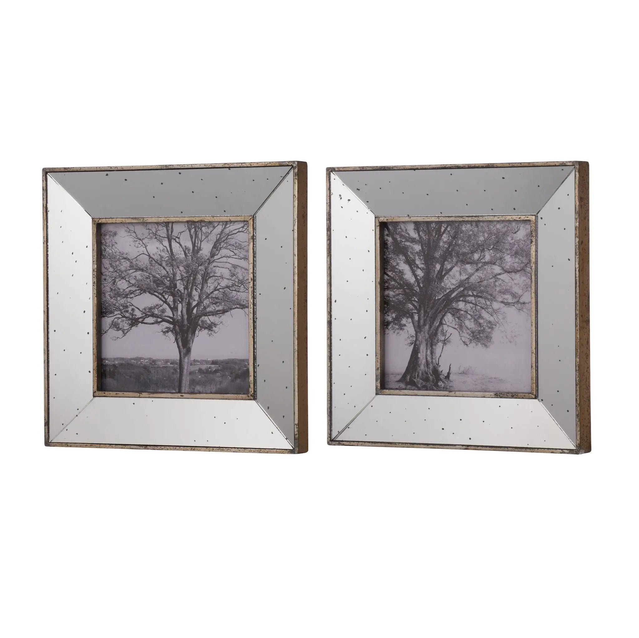 Vintage Reflective Picture Frames (Set of 2) - Silver by Unique Piece Furniture