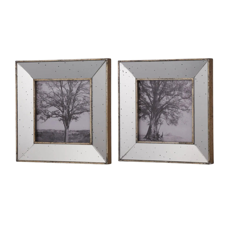 Vintage Reflective Picture Frames (Set of 2) - Silver by Unique Piece Furniture