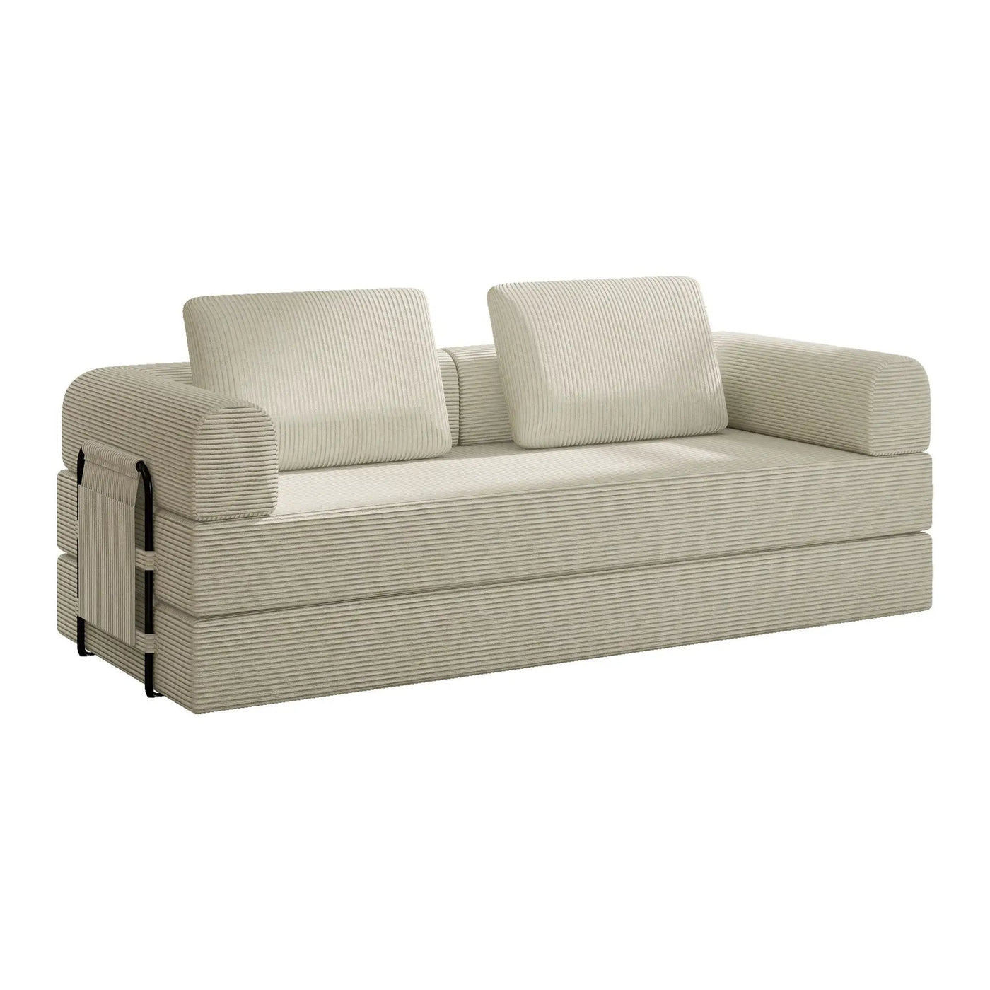 Convertible Sleeper Sofa Bed With Cylindrical Pillow by HouseOfZazla