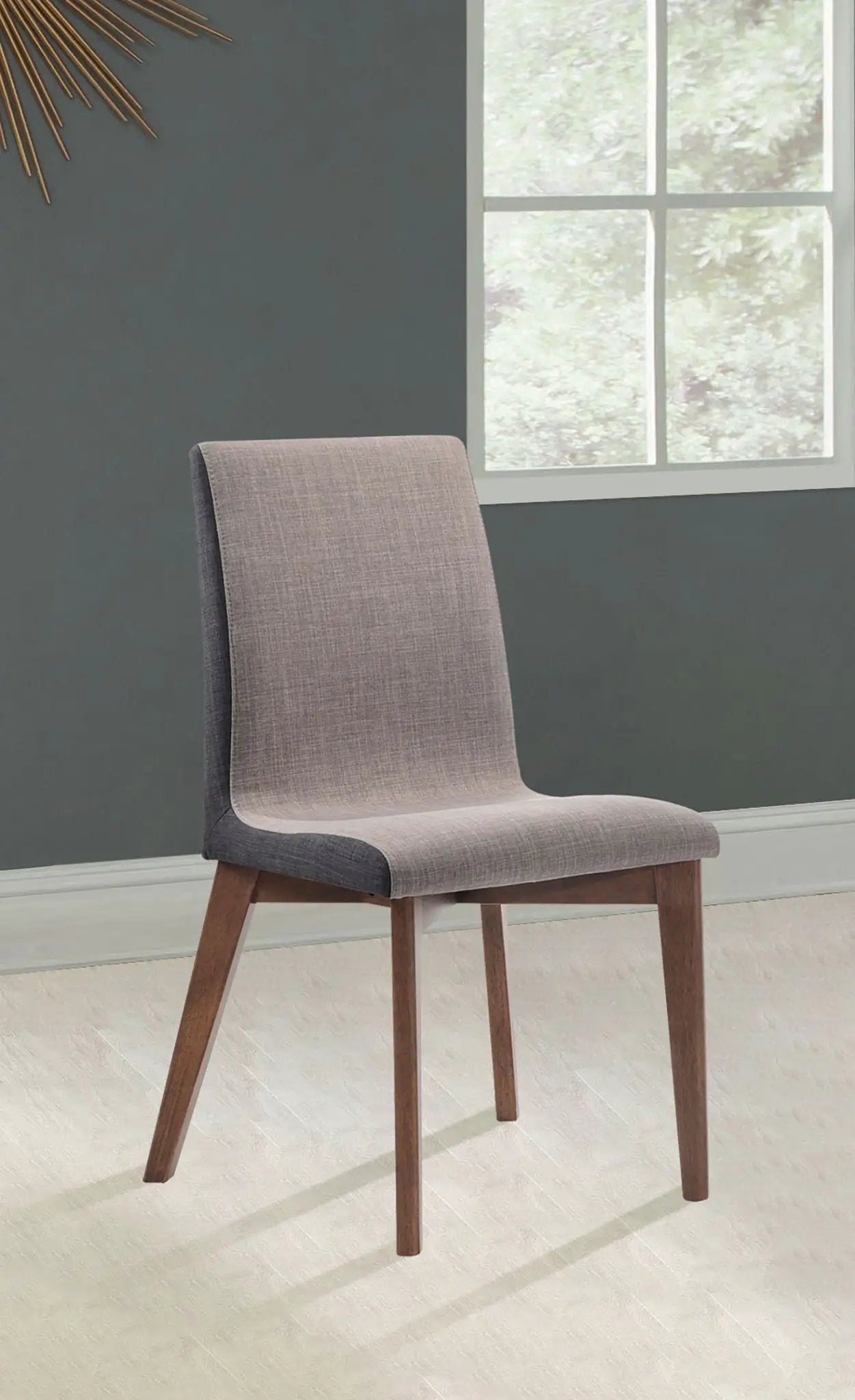 Redbridge Upholstered Dining Side Chair Walnut (Set of 2) by Unique Piece Furniture