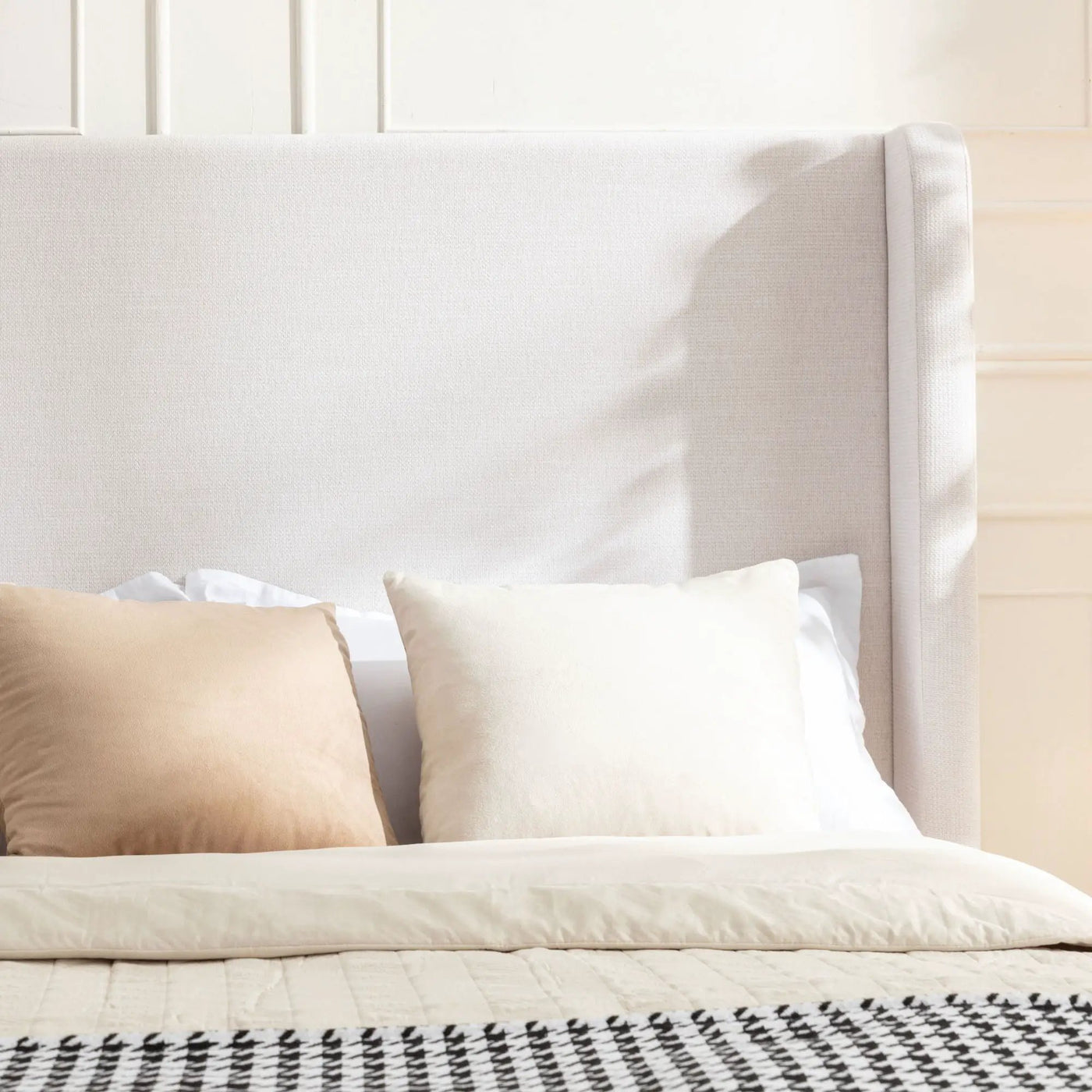 Hayden - Upholstered Wingback Bed With Tall Headboard by Unique Piece Furniture