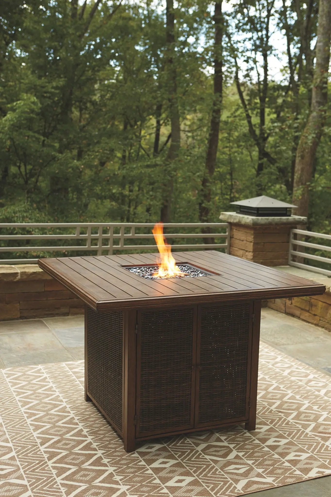 Paradise Trail - Outdoor Fire Pit Table Set by Unique Piece Furniture