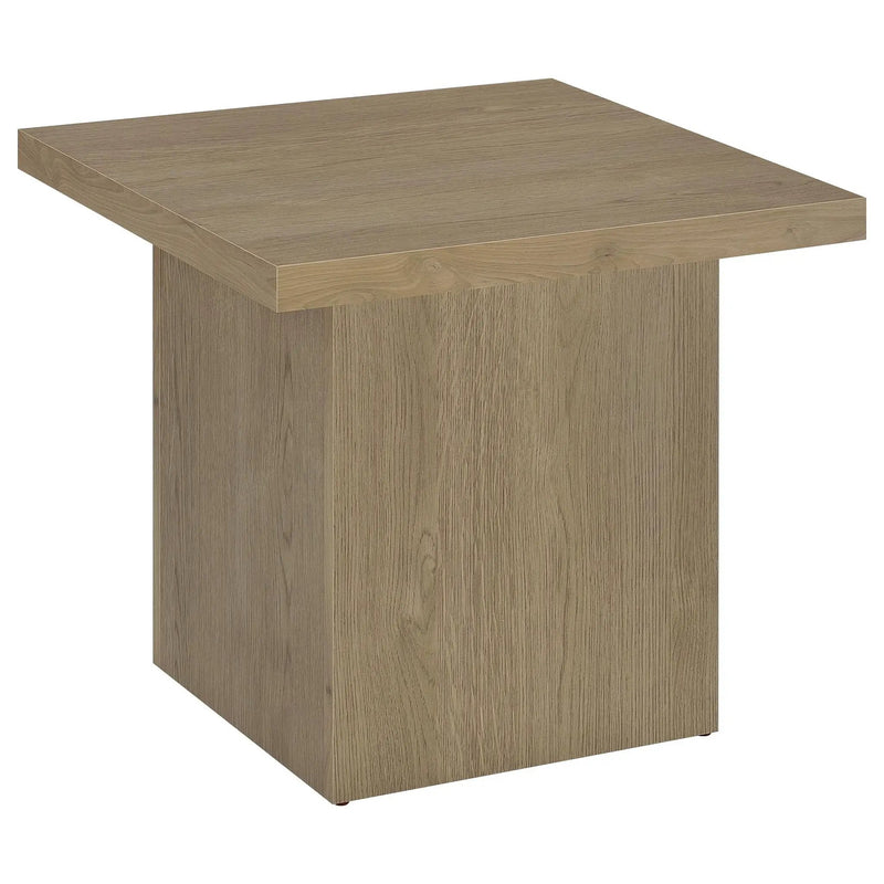 Devar 2-piece Square Cocktail Coffee End Table Set Latte by Unique Piece Furniture