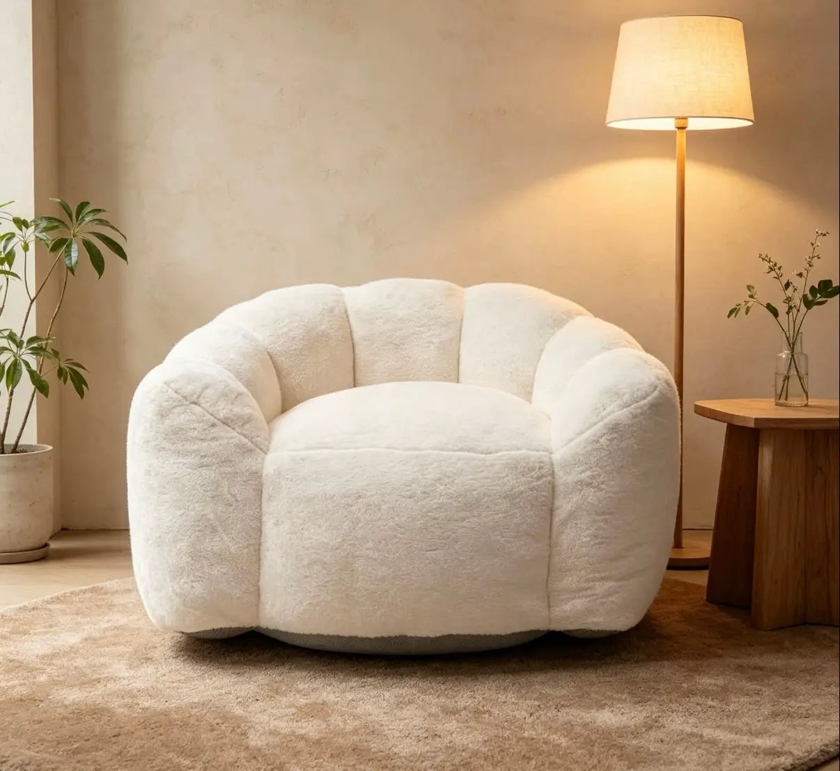 Large Single Petal Cloud Comfortable Lazy Sofa Chair by HouseOfZazla