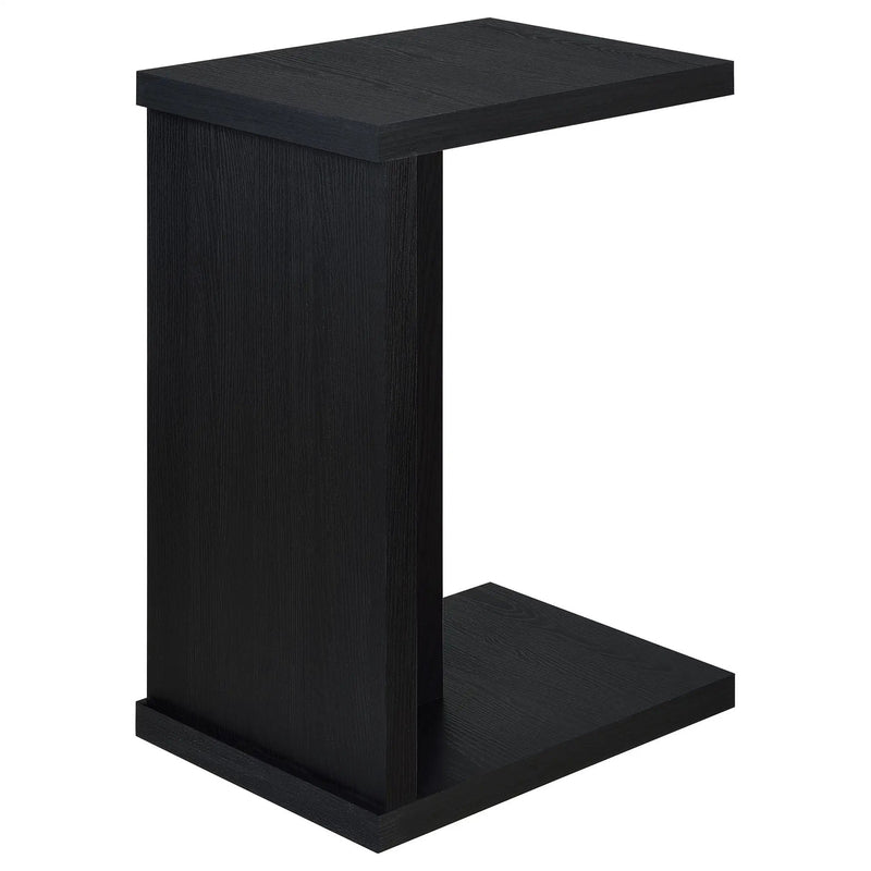Clower Engineered Wood C-Shaped Sofa Side Table Black by Unique Piece Furniture