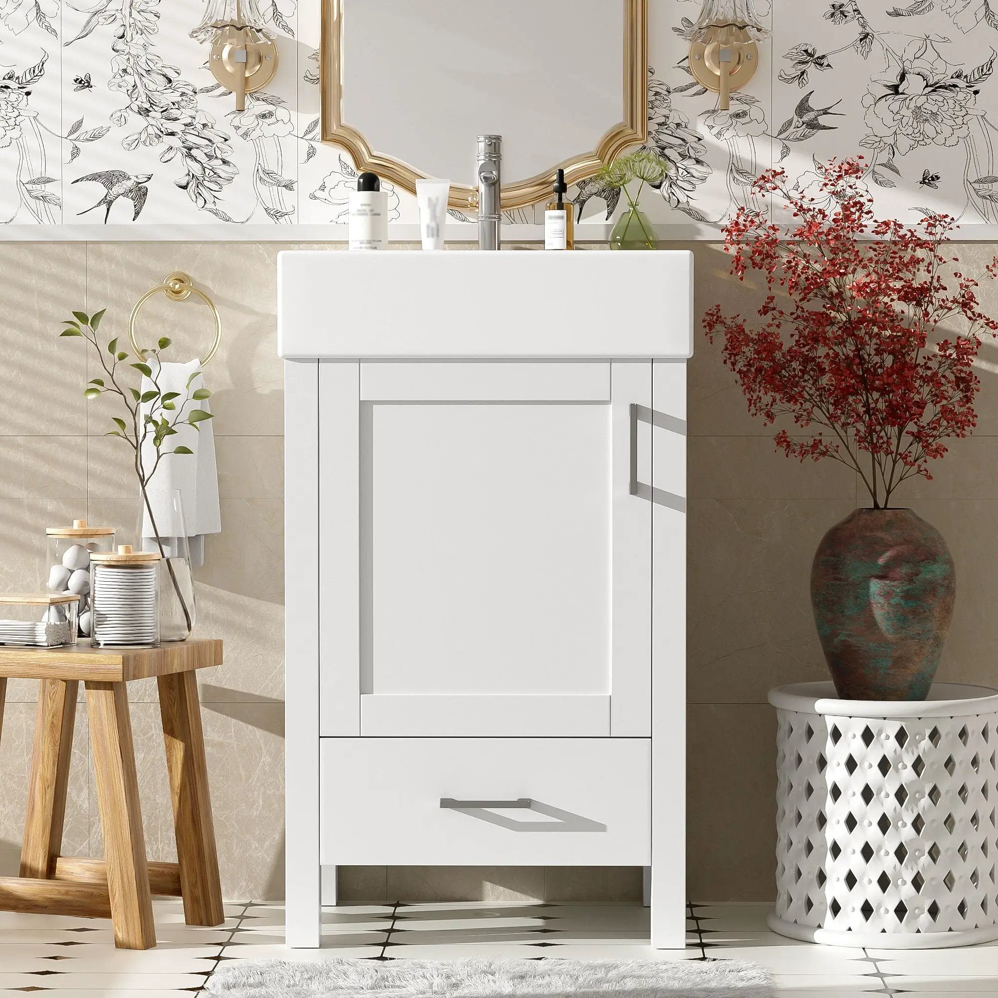 Bathroom Vanity With Sink, Frame And Drawer by Unique Piece Furniture