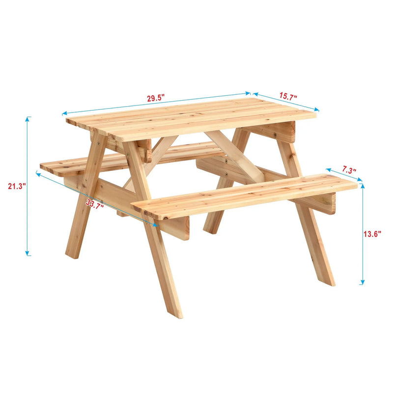 Durable Solid Wood Children's Dining Table And Chairs Set, Multi-Functional by HouseOfZazla