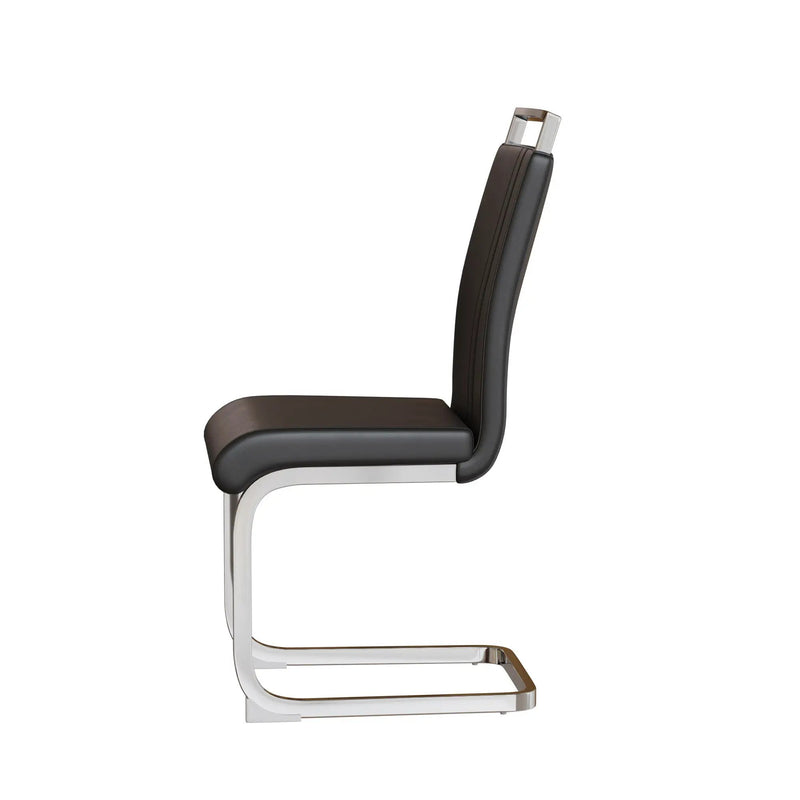 Modern Dining Chairs With Padded Seat, High Back