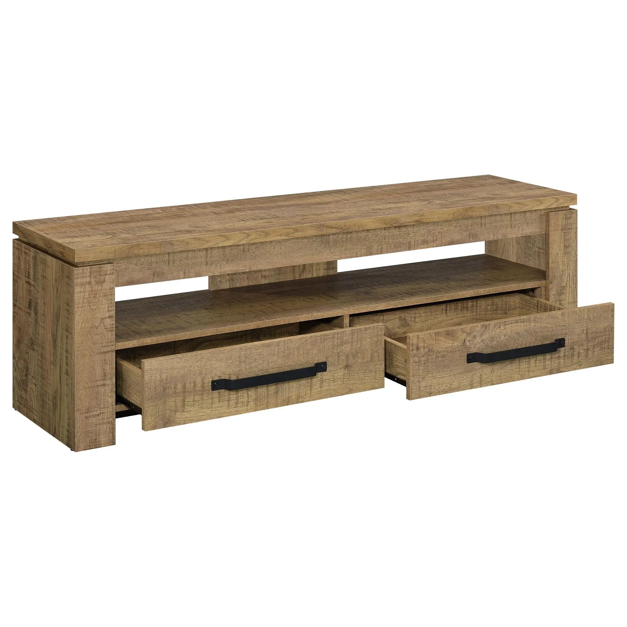 Elkton 2-drawer Engineered Wood 59-inch TV Stand Mango by Unique Piece Furniture