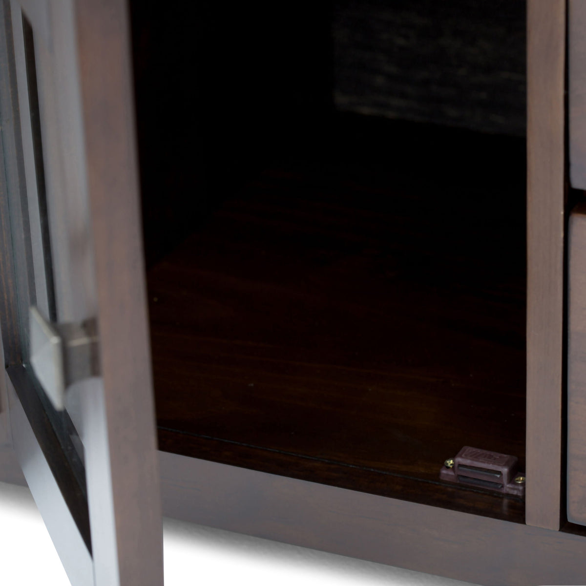 Mahogany Brown Wide TV Media Stand with Solid Wood Construction, photo 5 of 5