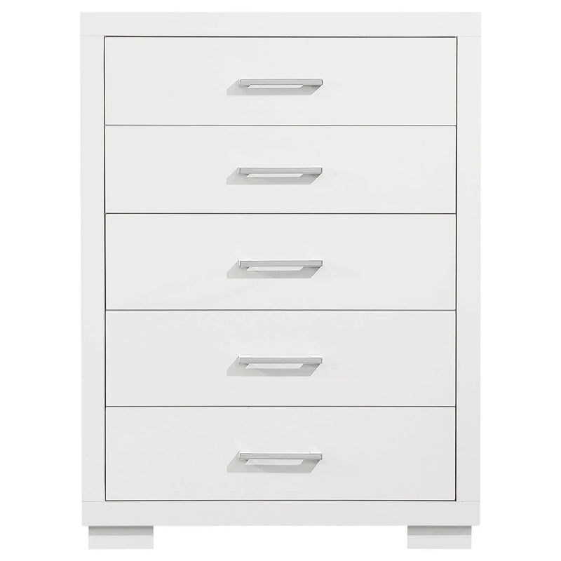 Jessica 5-drawer Bedroom Chest Snow White by Unique Piece Furniture