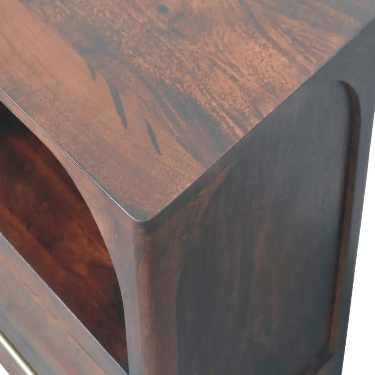 Solid Wood Arched Edge 1 Drawer Bedside by HouseOfZazla