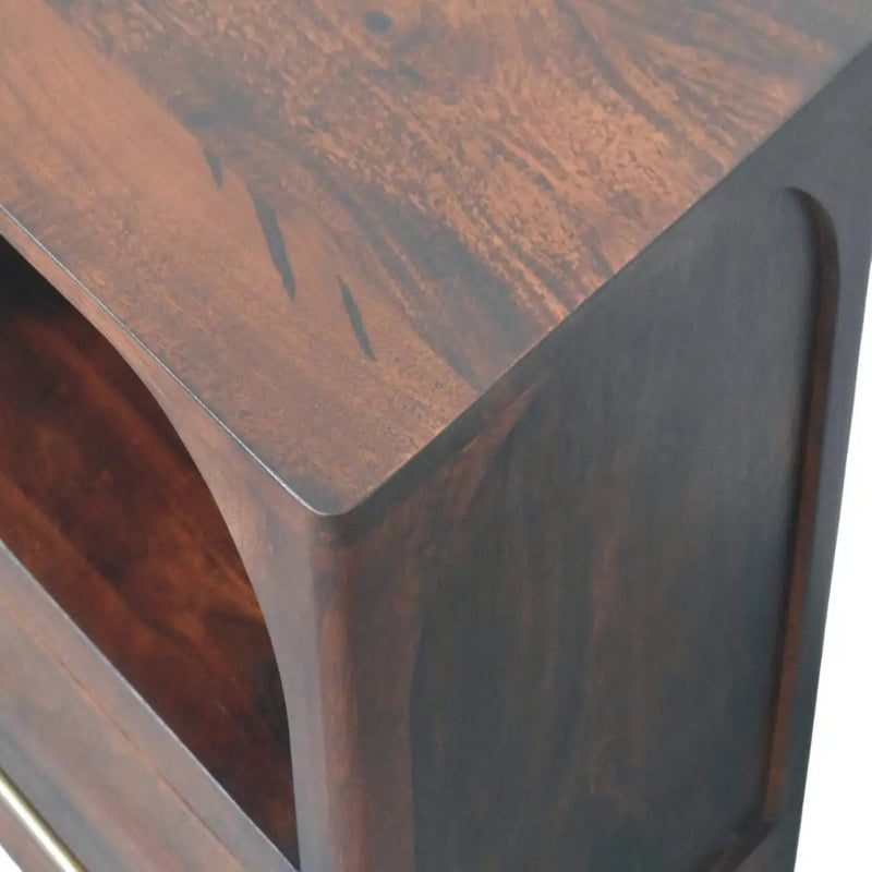 Solid Wood Arched Edge 1 Drawer Bedside by HouseOfZazla