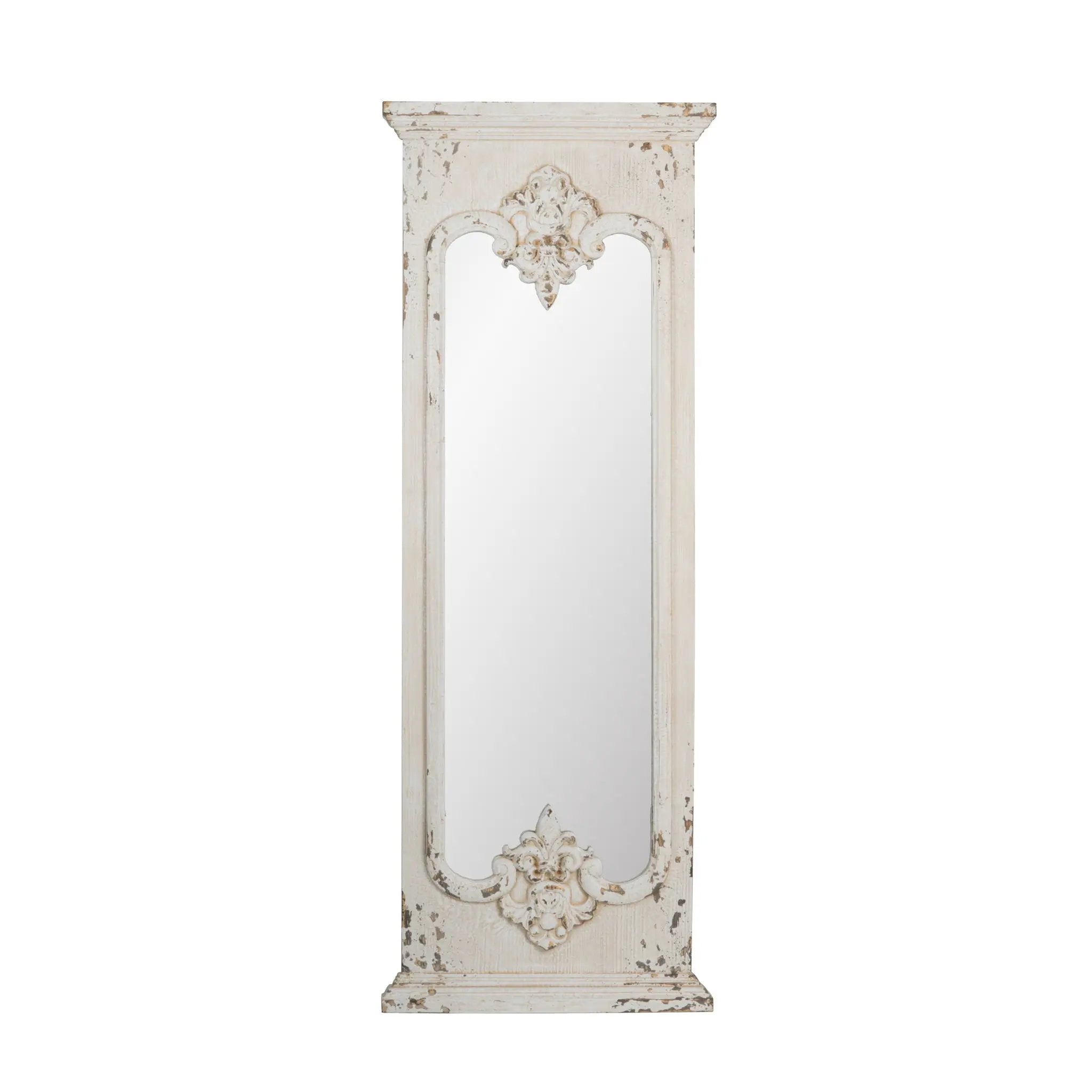 Full Length Mirror With Solid Wood Frame, Floor Mirror For Living Room Bedroom Entryway - White by HouseOfZazla