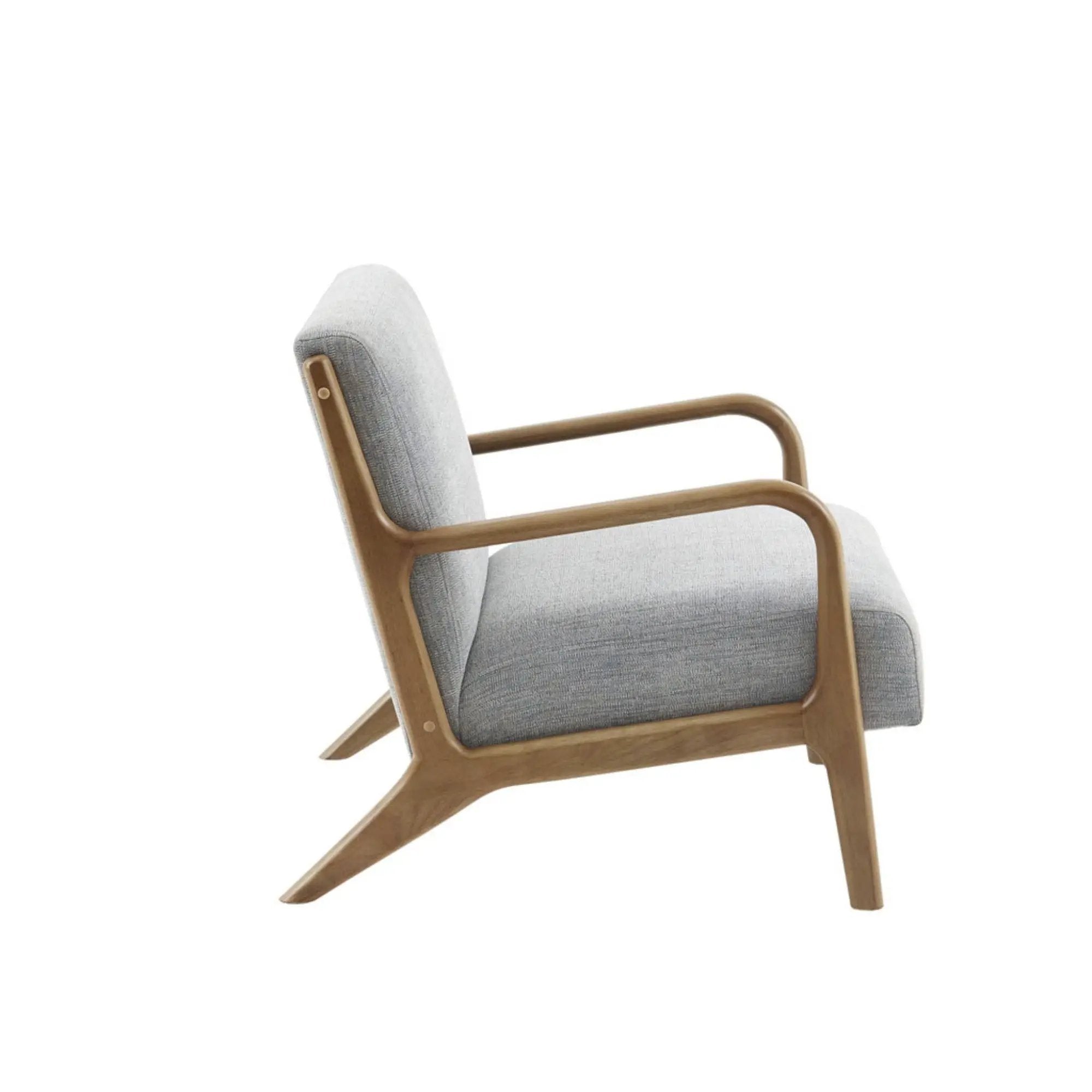 Mid-Century Style Lounge Chair With Upholstered Seat by Unique Piece Furniture