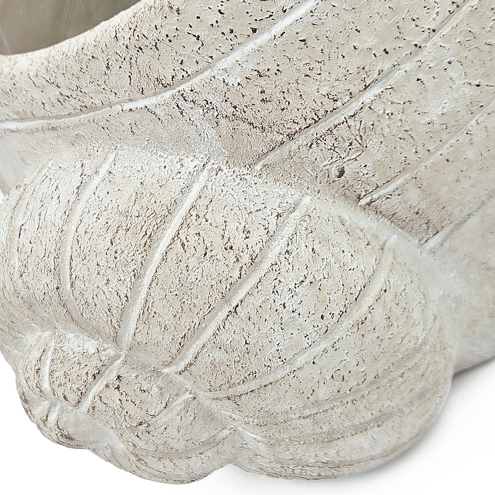 Decorative Cement Planter with Abstract Design - Natural Finish, photo 8 of 10