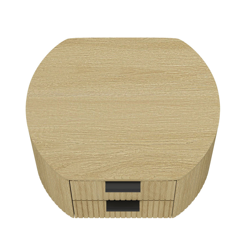 Olivia - Nightstand With 2 Drawers - Oak by HouseOfZazla