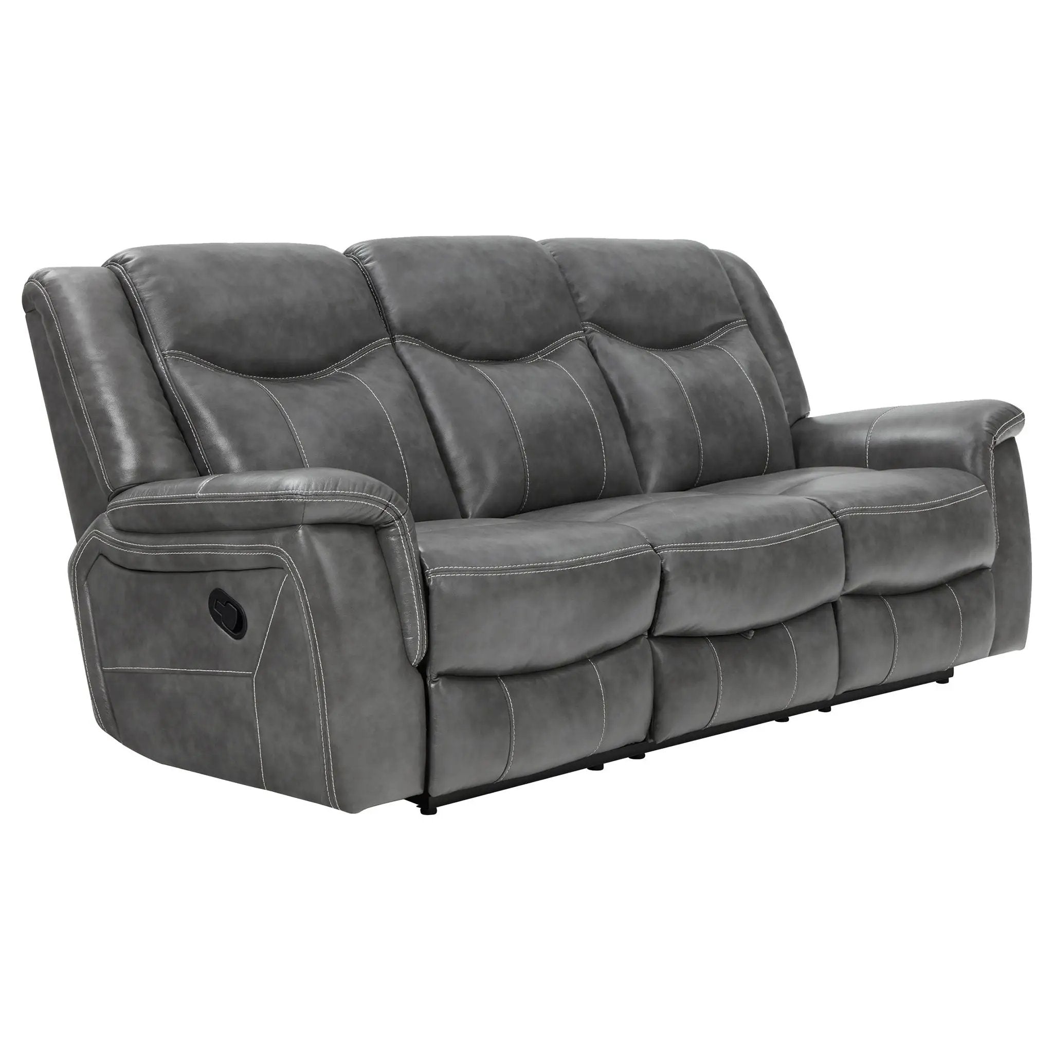 Conrad 2-piece Upholstered Padded Arm Motion Sofa Set Grey by Unique Piece Furniture
