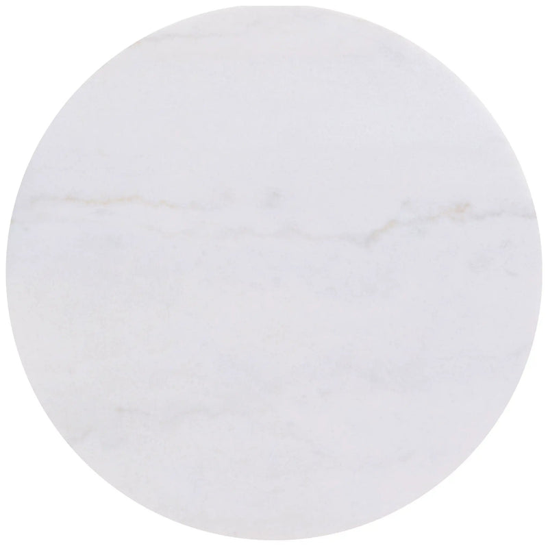 Jason 3-piece Round White Marble Coffee Table Set Honey Brown by Unique Piece Furniture