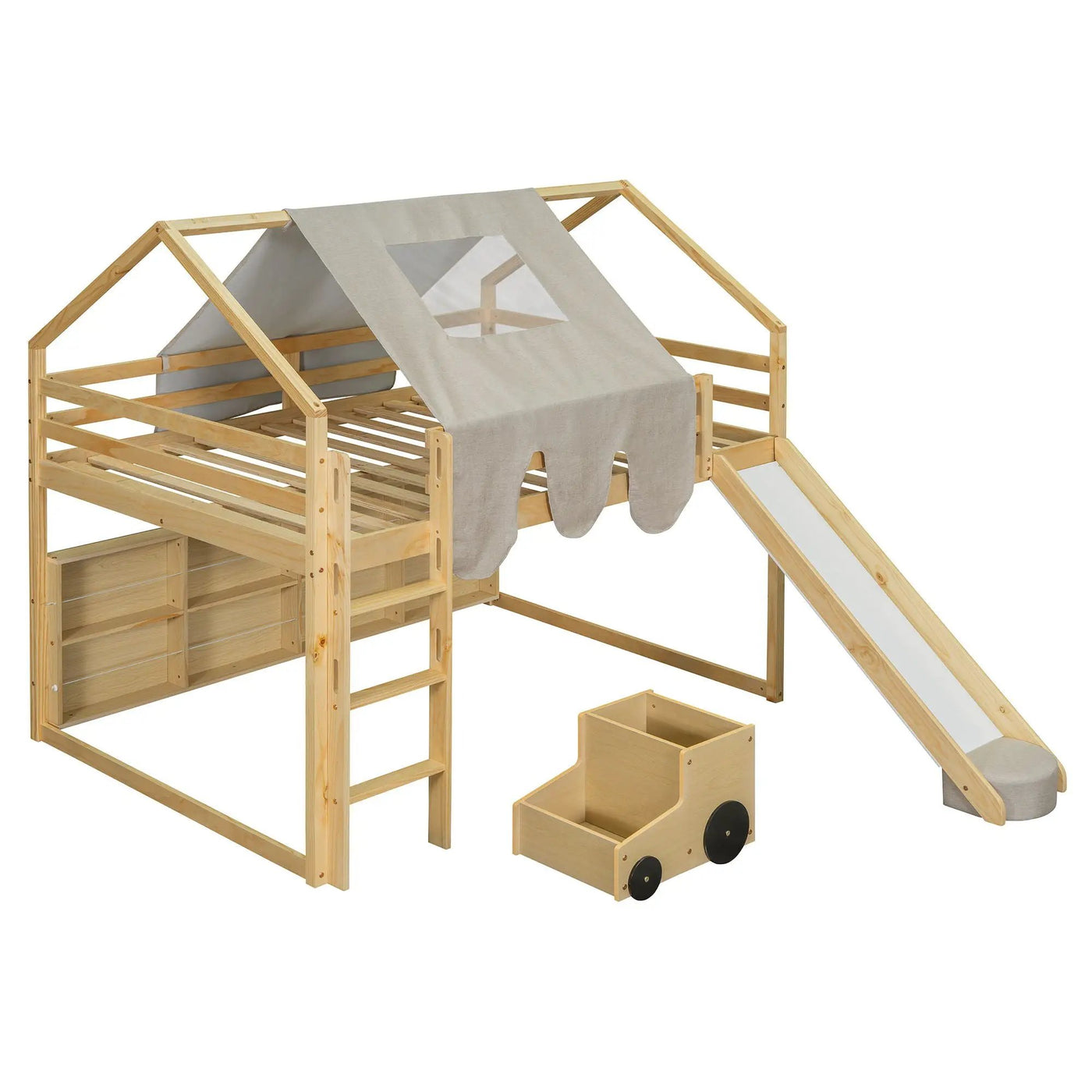 Loft Bed With House Shaped Frame And Tent by Unique Piece Furniture