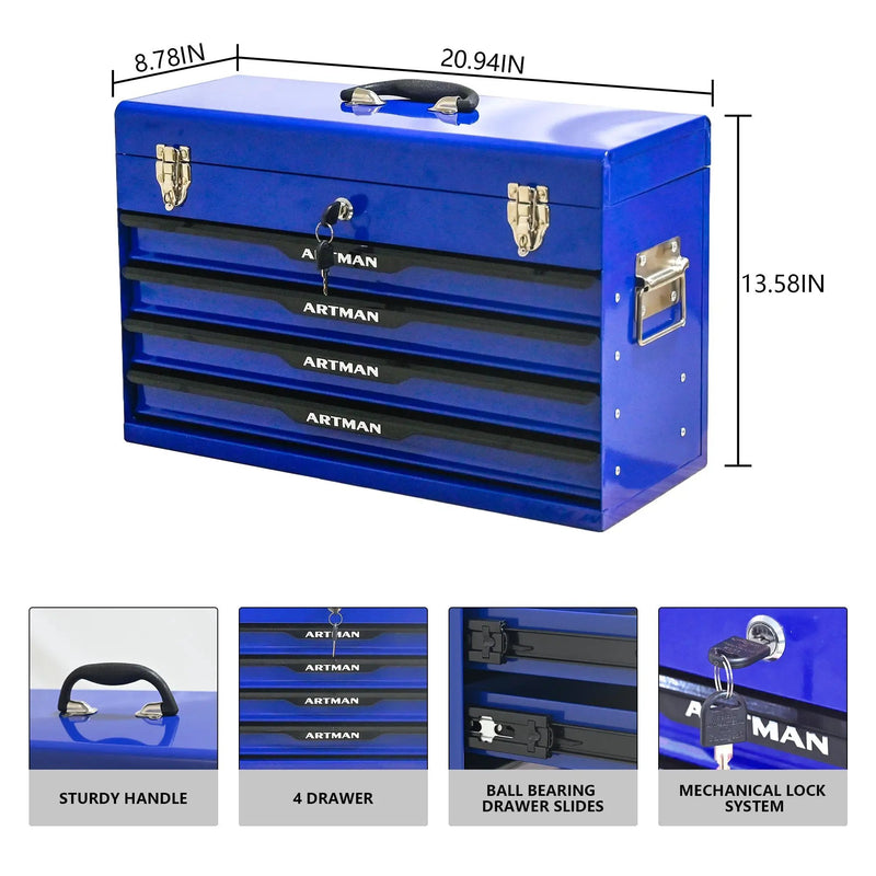 20-inch Steel Portable Tool Box With Drawers by HouseOfZazla