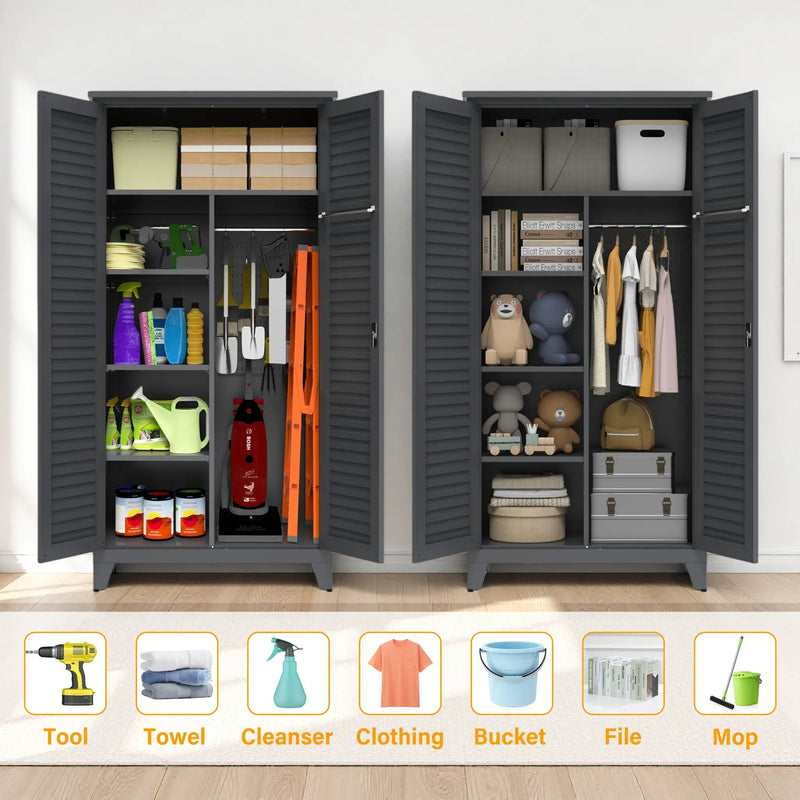 73'' Tall Metal Tool Storage Cabinet by HouseOfZazla