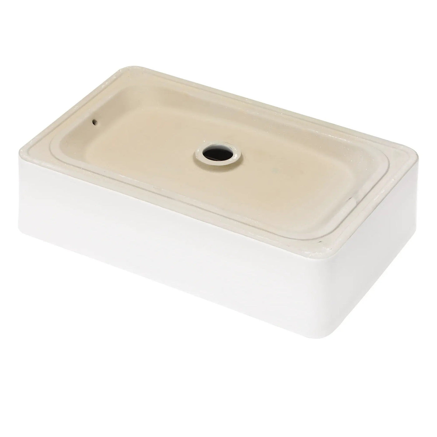 Modern European Design Ceramic Rectangular Vessel Bathroom Sink by HouseOfZazla