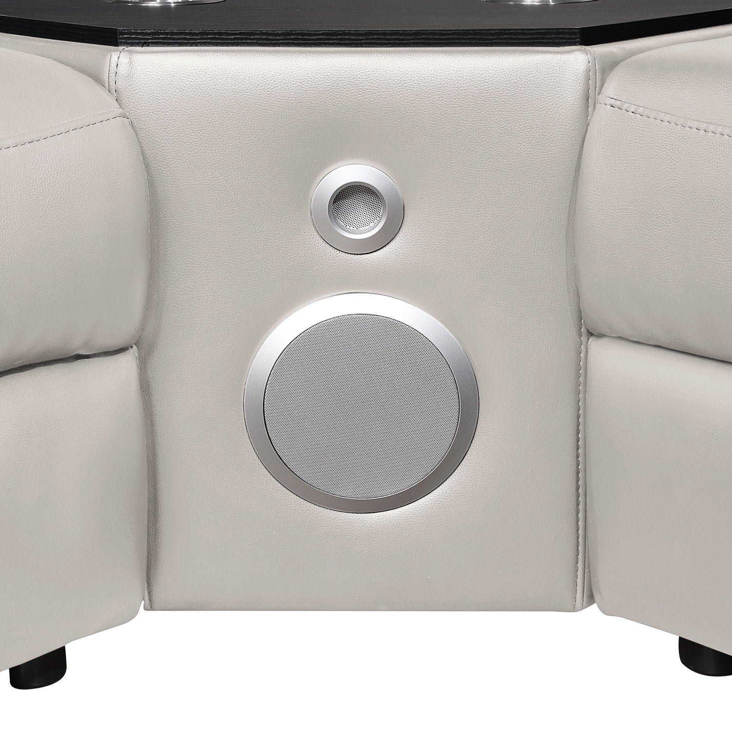 Nova - Sectional With Bluetooth Speaker, LED And Lifting Wine Cabinet by HouseOfZazla
