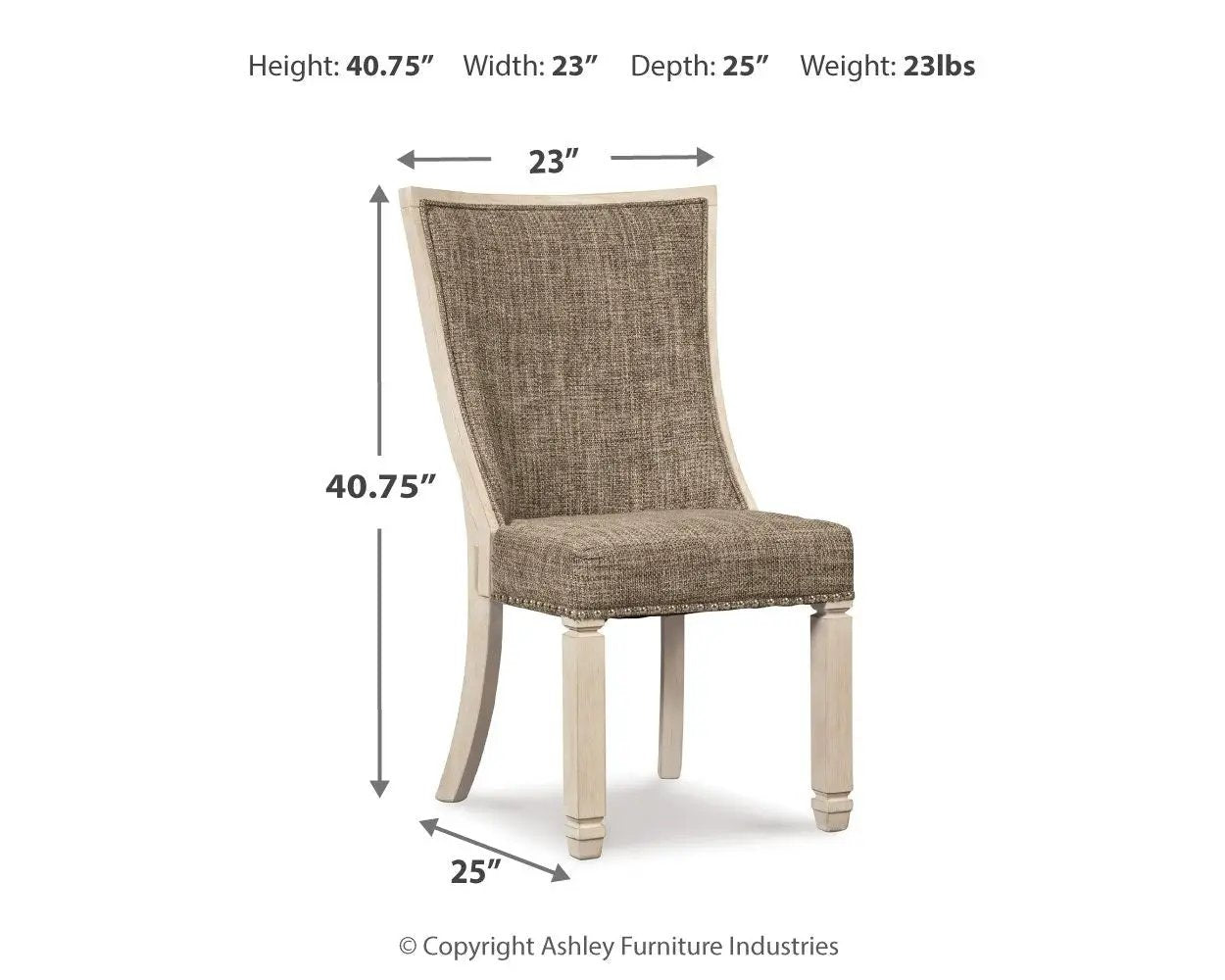 Bolanburg - Dining UPH Side Chair (Set of 2) - Lattice Back - Brown / Beige by Unique Piece Furniture