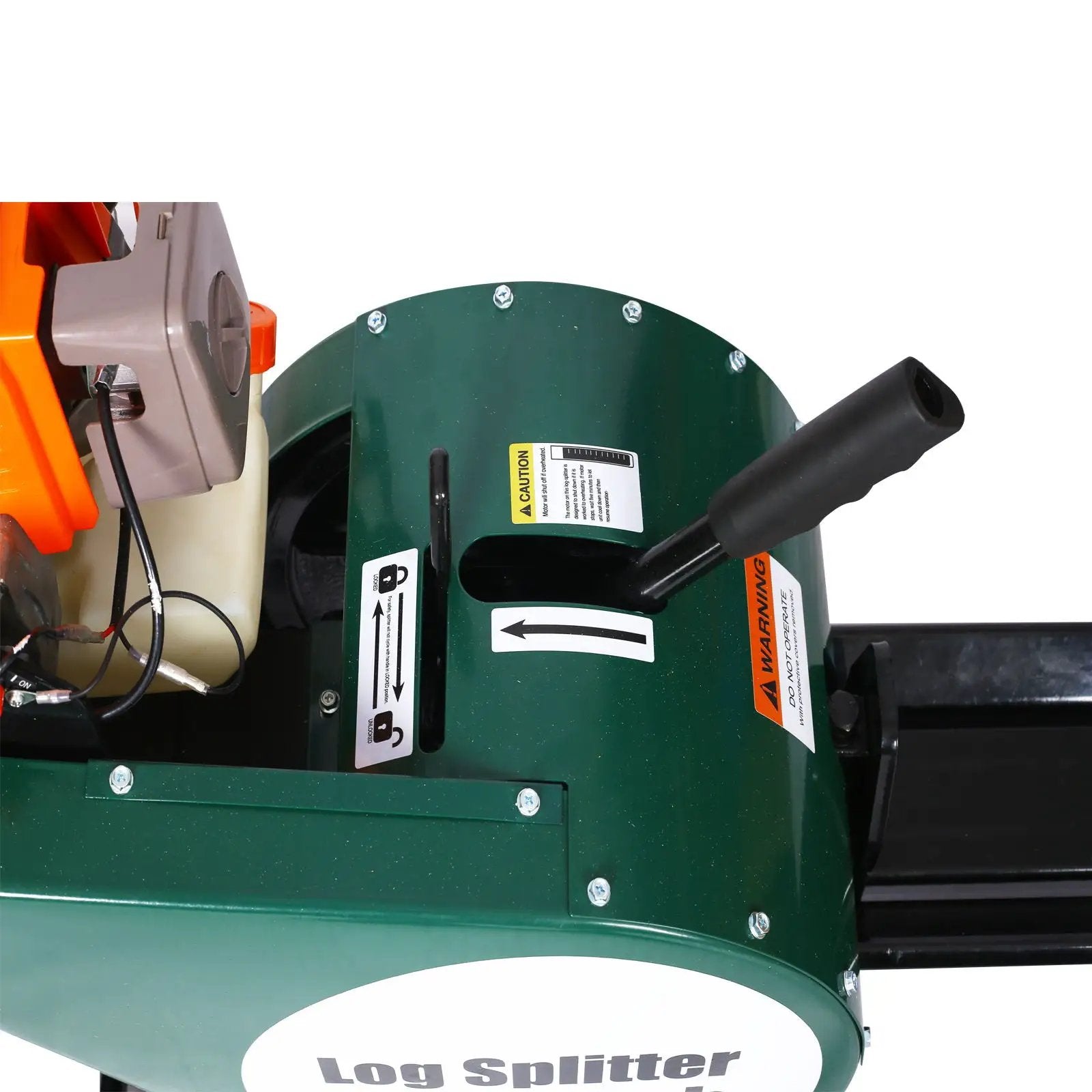 Portable Double Flywheel Electric Log Splitter 7 Ton Gas Log Splitter With Auto Return Steel - Gray by HouseOfZazla