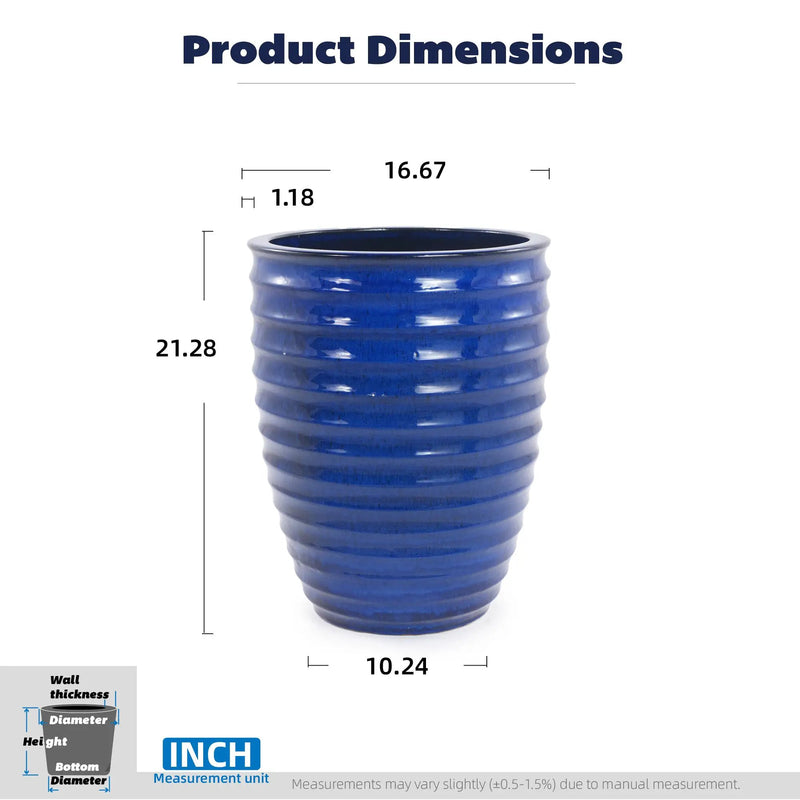 Handmade Sapphire Garden Pot by HouseOfZazla