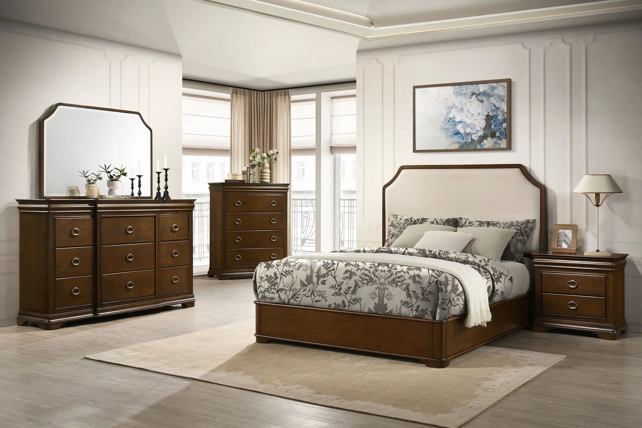 Garland 5-piece Queen Bedroom Set Brown Cherry by Unique Piece Furniture