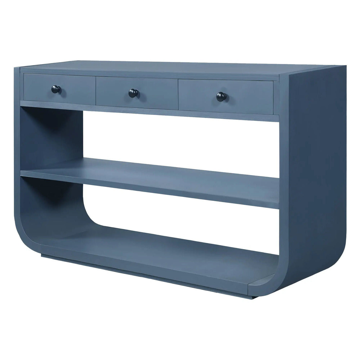 Console Table With 3 Soft Close Drawers & 2 Open Shelves by HouseOfZazla