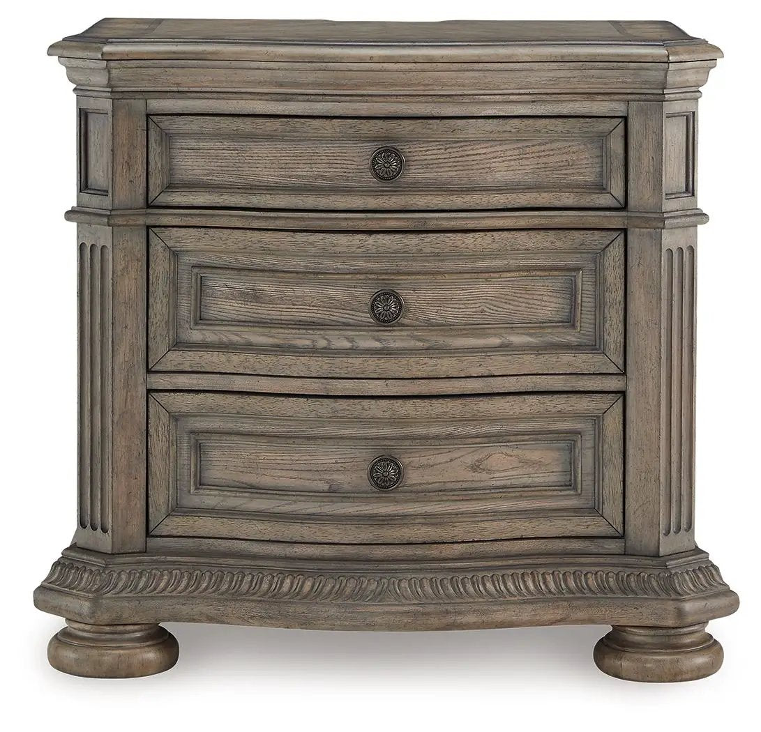 Ardenfield - Three Drawer Night Stand - Light Brown by Unique Piece Furniture