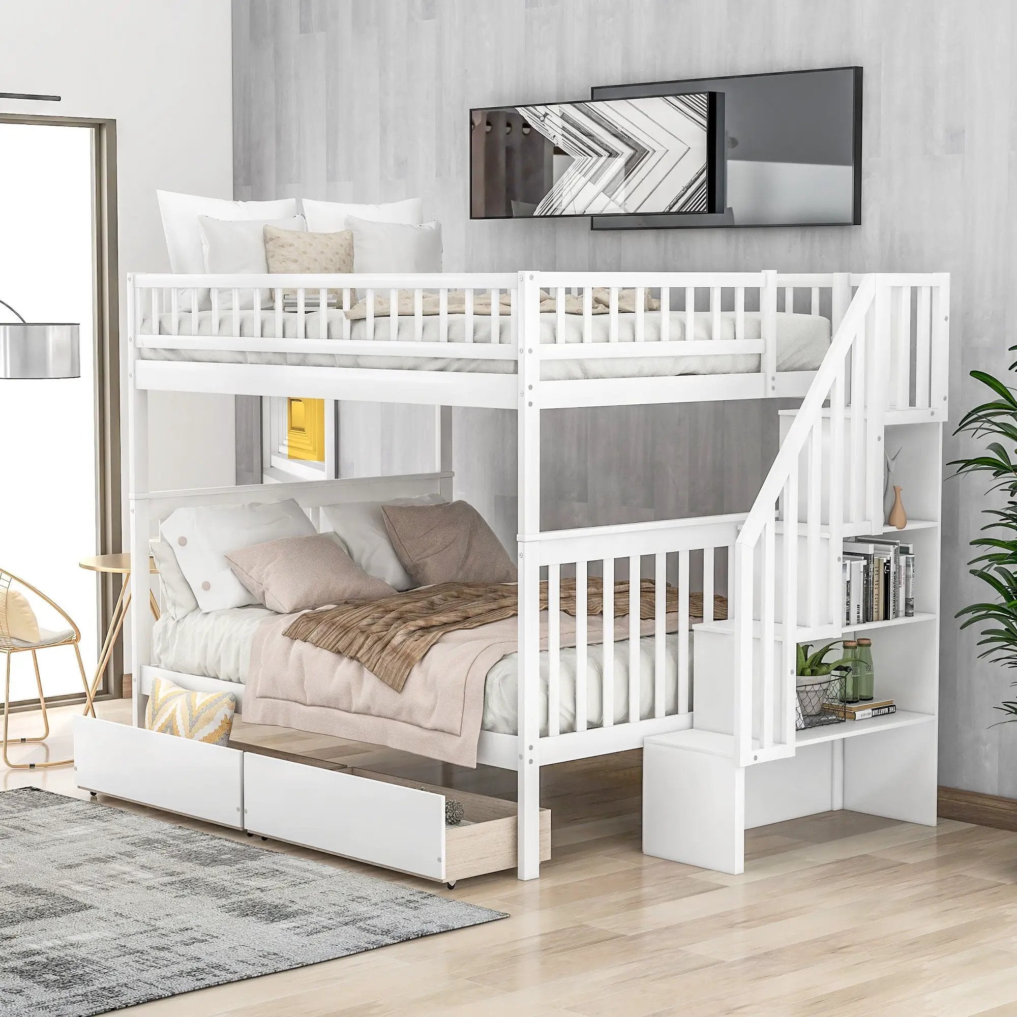 Bunk Bed With Staircase by Unique Piece Furniture