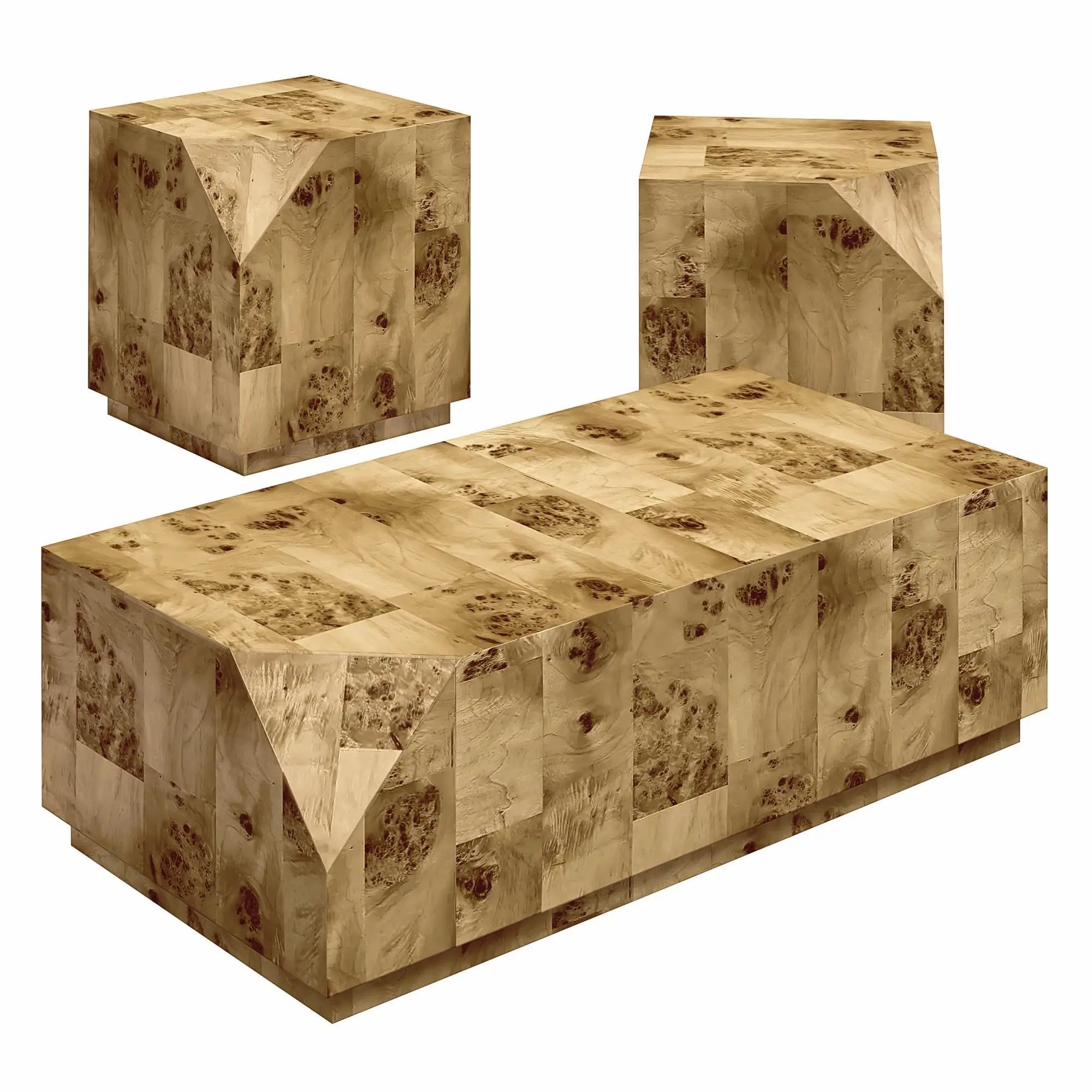 Moxie - 3 Piece Coffee And End Table Set - Brown by Unique Piece Furniture